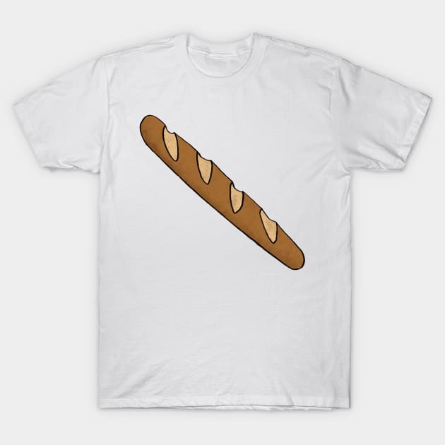 Baguette T-Shirt by DoodleArtzz